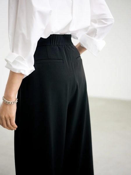 【50代 パンツ】E by éclat「優美なセミワイドパンツ」4つの魅力を徹底解説！