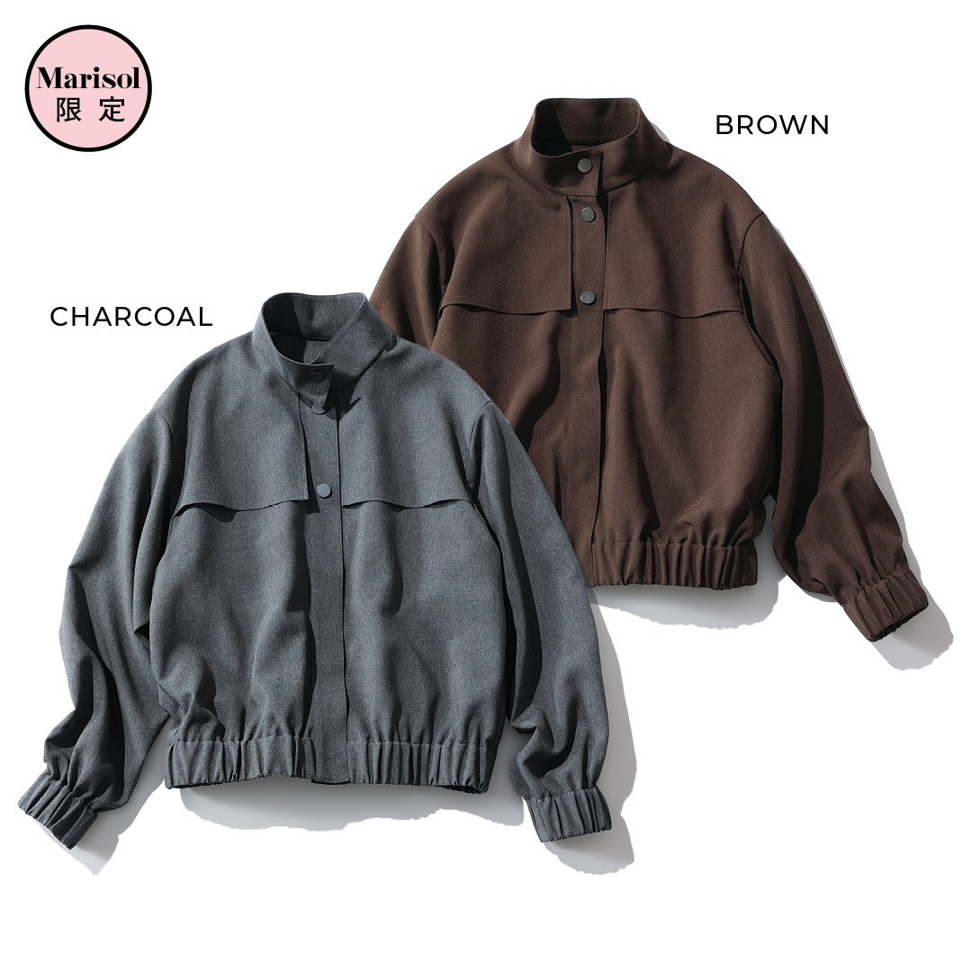 エムセブンデイズの【高垣麗子さんコラボ】スナップボタンブルゾン