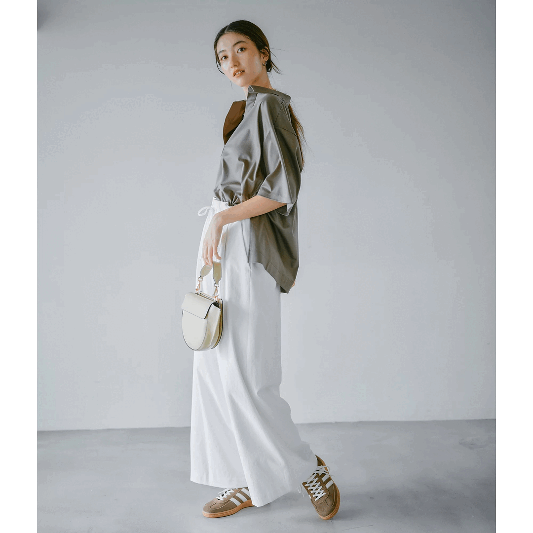 suadeo涼感タック入りワイドパンツ￥19,800