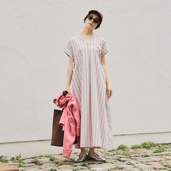 suadeo
先染めコットンストライプスキッパーワンピース
￥22,000