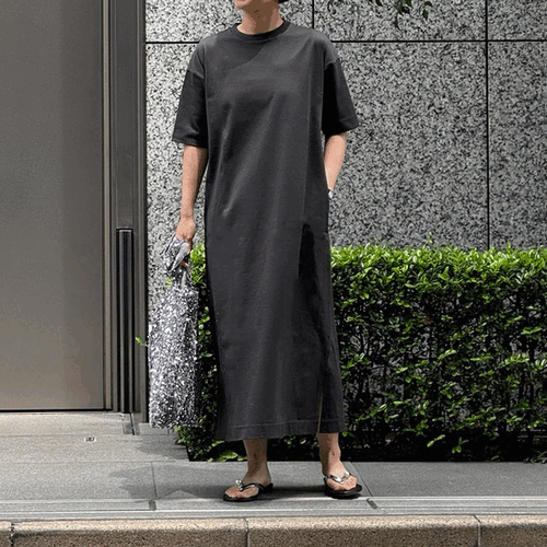 SLOANE【HPS別注】5分袖カットソーワンピース￥16,500