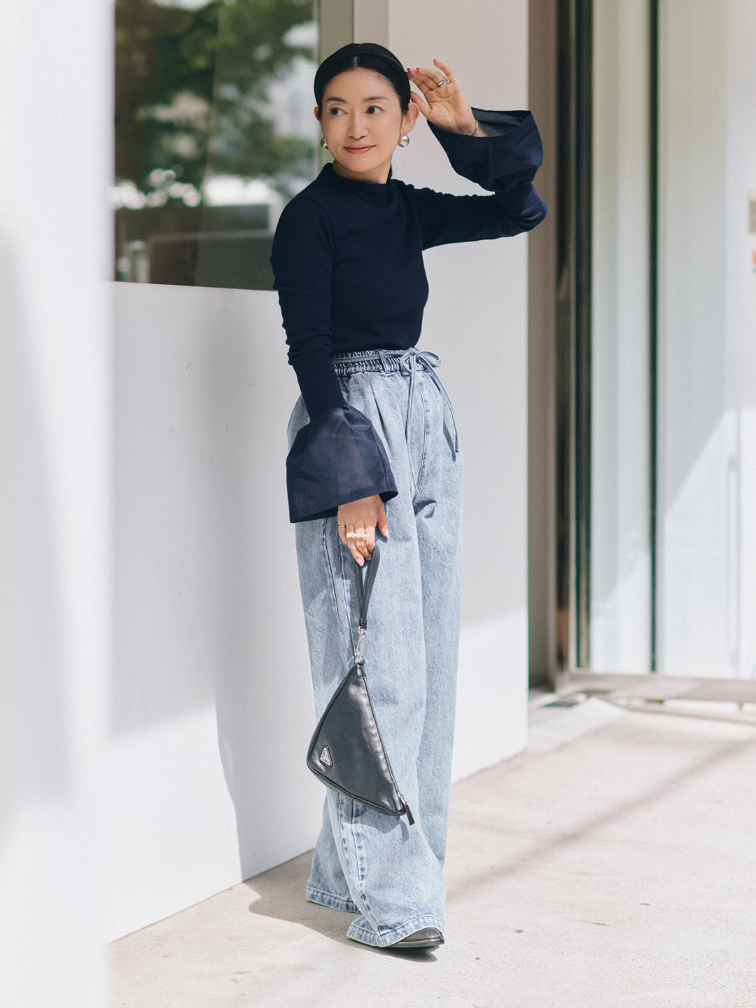 サードマガジンの【Marisol別注】オーガンジー袖カットソーコーデ