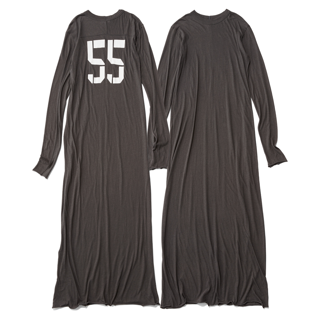 アンスクリアのコットンカシミヤナンバリングドレス