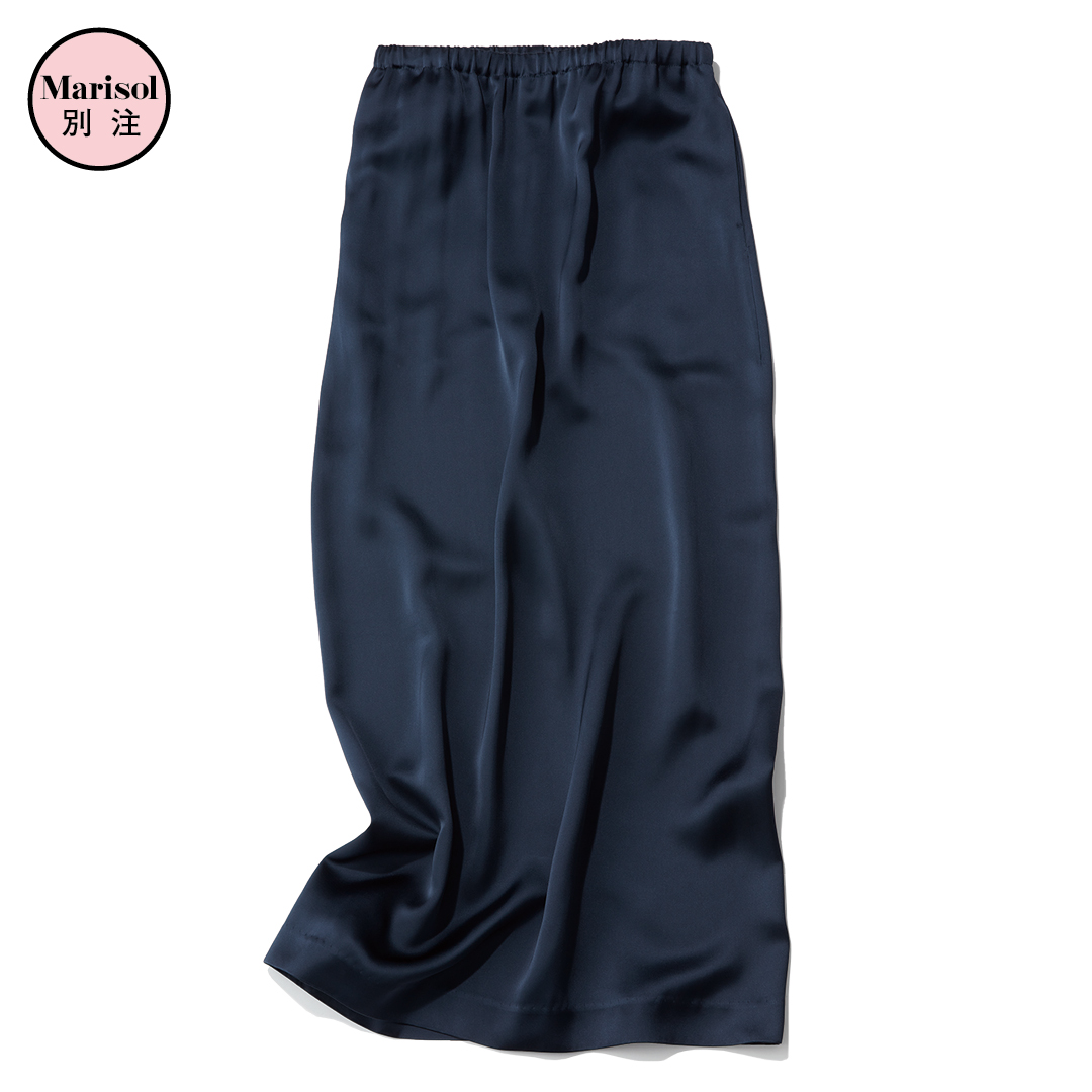 ブリルの【Marisol別注】サテンドローストリングスカート