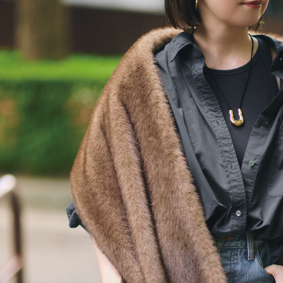 ブリルのセイヒンゾメオーバーシャツコーデ2