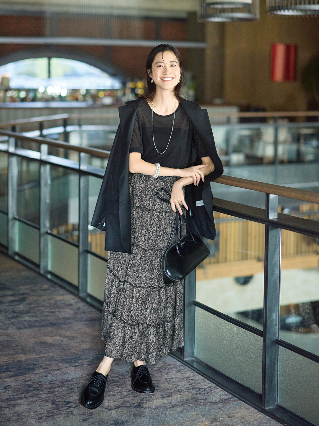 クチュール ド アダムのTiered Skirt Dress Paisleyコーデ