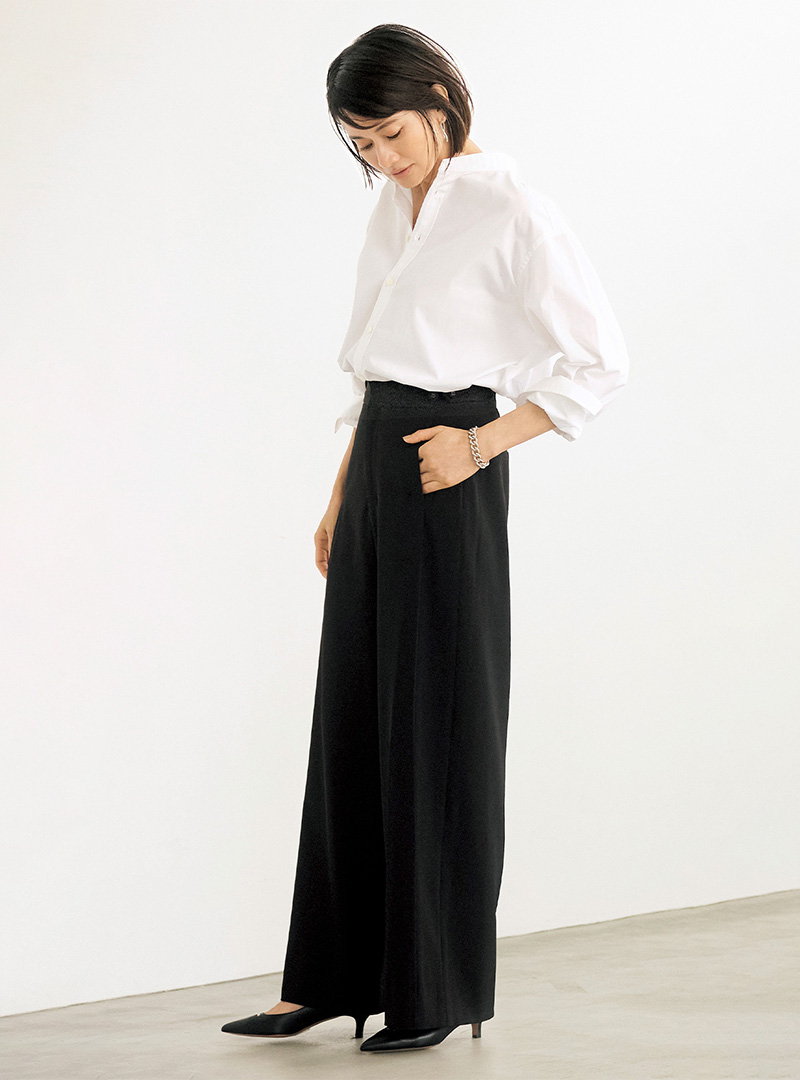 エクラプレミアム発！優美なセミワイドパンツ誕生 éclat2025年10月号特集