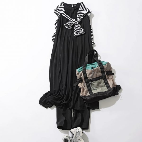 HAKUJITwist jersey sheer dress￥29,700