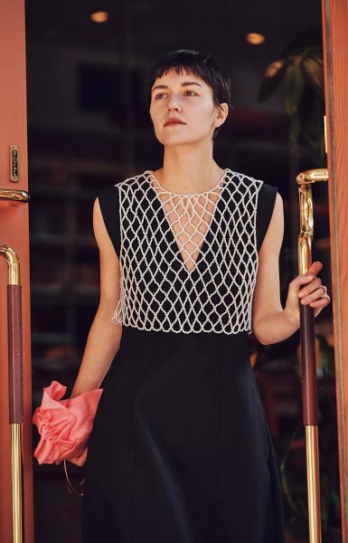 CHIKA KISADA【SPURSHOP別注】パールビーズベスト￥49,500