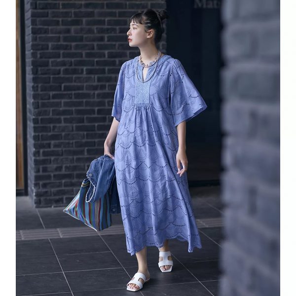 ne Quittez pas
COTTON VOILE DOT HEMLA DRESS
￥35,200