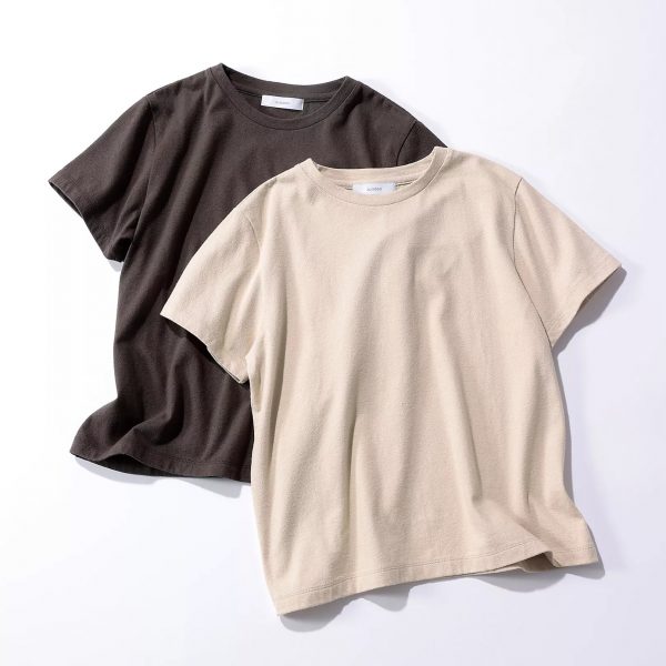 suadeoコットン混ブークレーTシャツ￥8,800 
