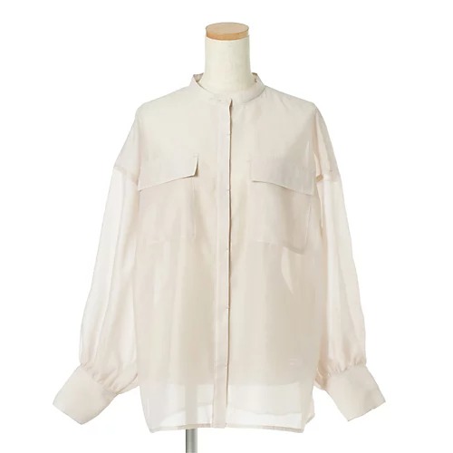 E by eclatハリ感シアーシャツ￥18,700 