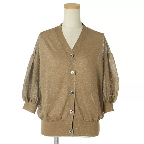 E by eclatギャザー袖ラメカーディガン￥17,600