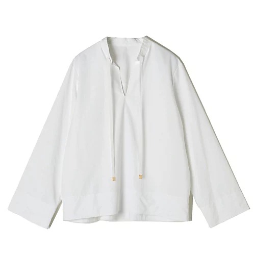 E by eclatバンドカラーキーネックシャツ￥17,600