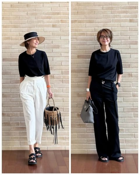 【エクラ 華組　鈴木たま江さん】E by eclat 大人五分袖パックTシャツ