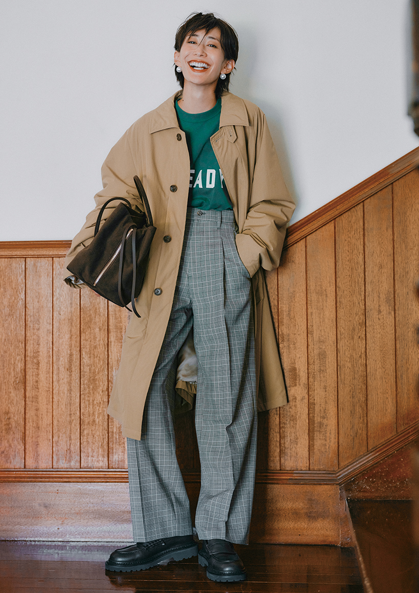 「メンズライク・パンツ」×「定番アイテム」で叶うトレンドコーデ♡