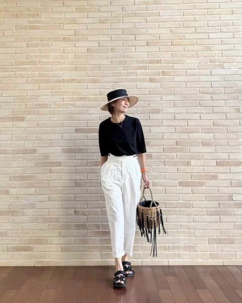 【エクラ 華組　鈴木たま江さん】E by eclat 大人五分袖パックTシャツ