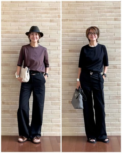 【エクラ 華組　鈴木たま江さん】E by eclat 大人五分袖パックTシャツ