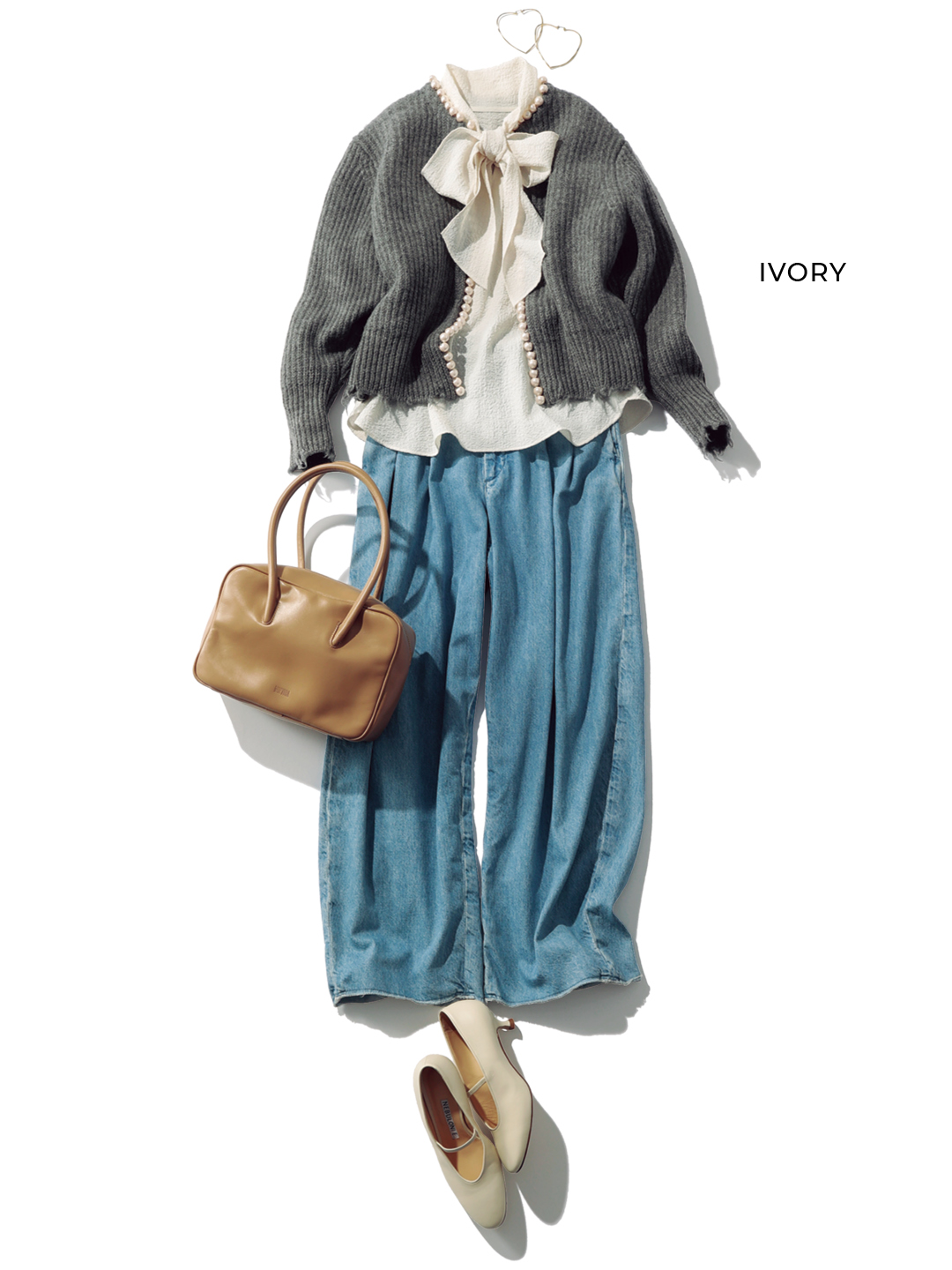 エムセブンデイズ【徳原文子さんコラボ】シボ感ボウタイブラウスコーデ