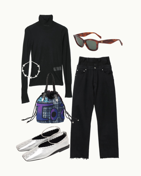 ブラックのワンツーコーデは素材＆デザイン選びが重要！