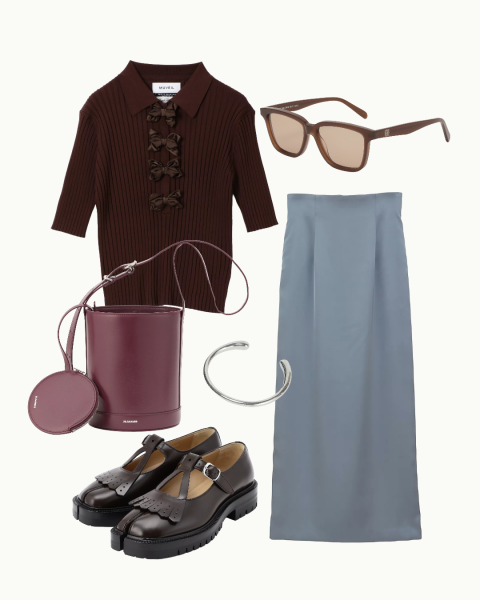 ブラウン＆バーガンディで着こなしに秋の気分をプラス