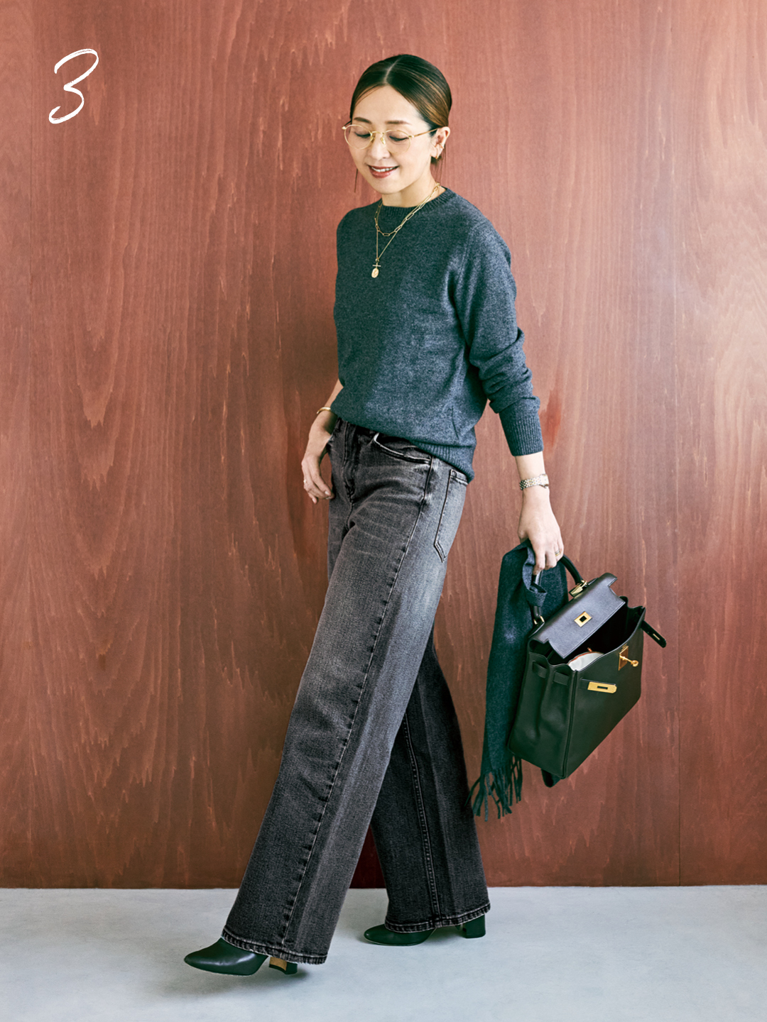 bemi×ヘルシーデニムの【Marisol別注】PINK PEPPERコーデ3