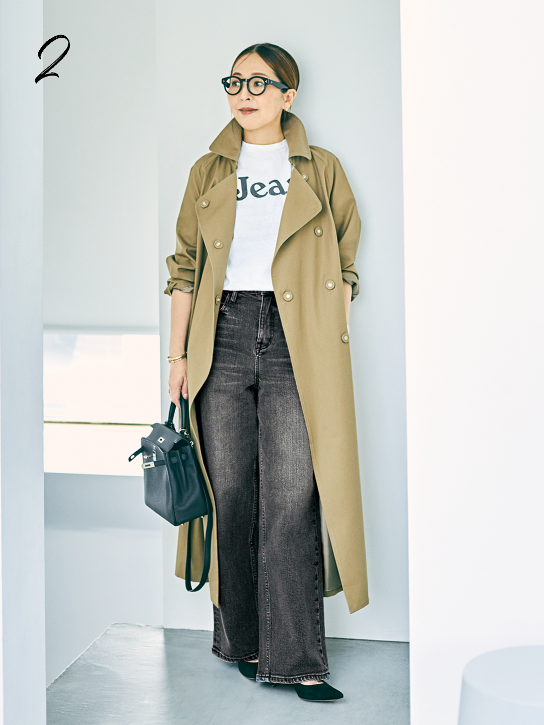 bemi×ヘルシーデニムの【Marisol別注】PINK PEPPERコーデ2