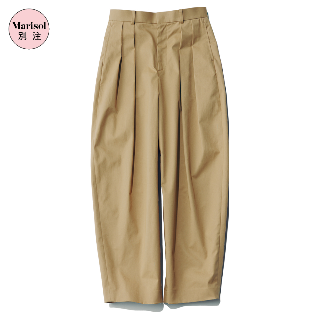 松村純子×カレンソロジーの【Marisol別注】ハイウエストツータックチノパンツ