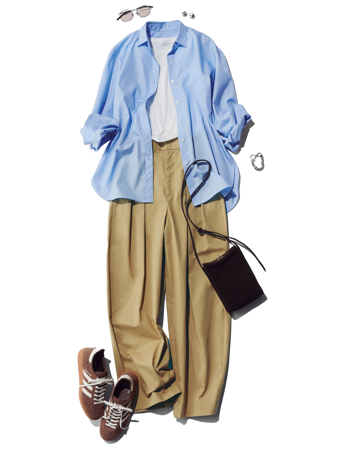 松村純子×カレンソロジーの【Marisol別注】ハイウエストツータックチノパンツコーデ2