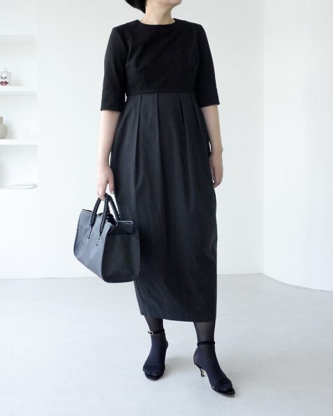 スタッフがリアルに着てみました！高橋夏果さんコラボ「撥水スマートコクーンドレス」【12closet】