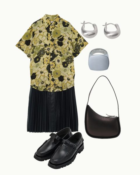 04一枚でスタイルが完成するデザインワンピースを主役に