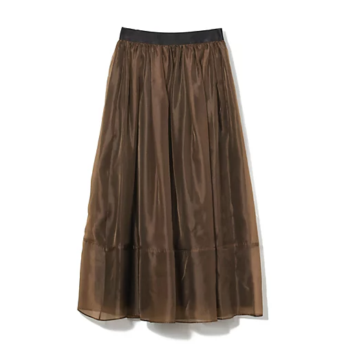 E by eclatオーガンジー裏配色タックスカート￥20,900