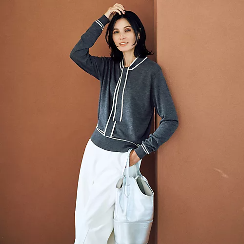 JOHN SMEDLEY×eclat
LULA／ボウタイつきニット
￥57,200