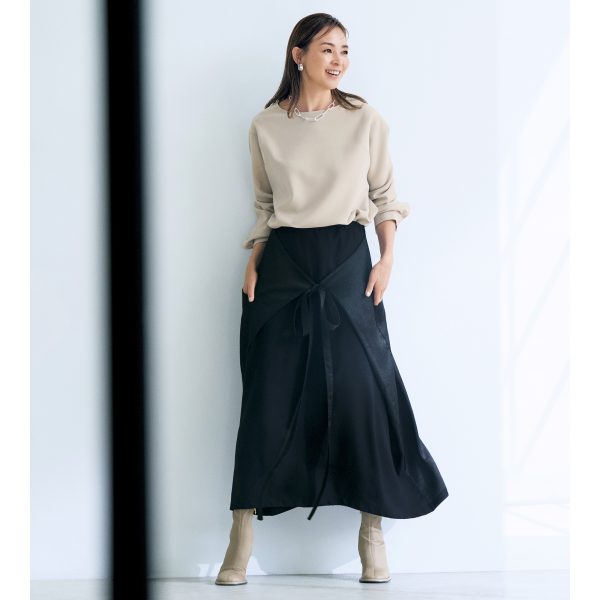 【エクラ 華組　岡部みわこさん】COGTHEBIGSMOKE×eclat 、エクラ別注：オート色の万能ストレッチブラウス