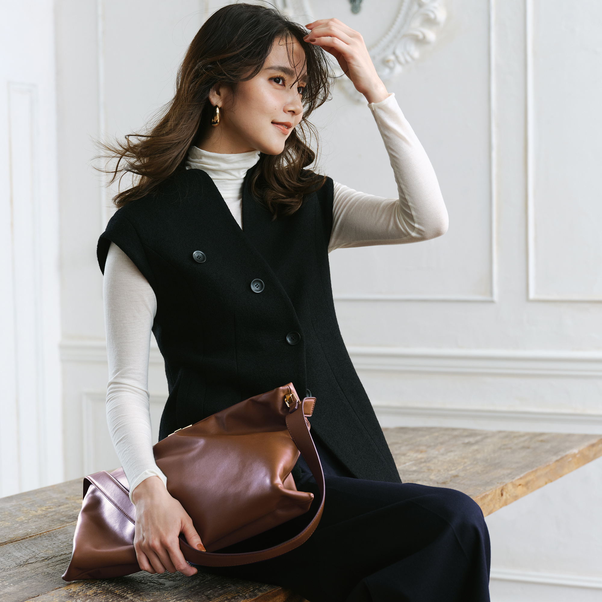 大容量なのにコーデに効く旬BAG