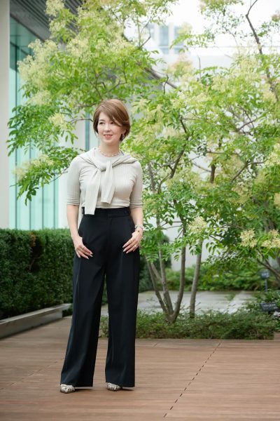 【50代 パンツ】身長・骨格別　E by eclat「優美なセミワイドパンツ」ジャストサイズに出会えました！