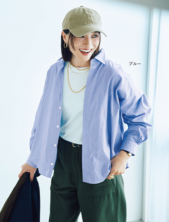 DEAR DAYS 〈ディア デイズ〉バックフレアオーバーシャツ