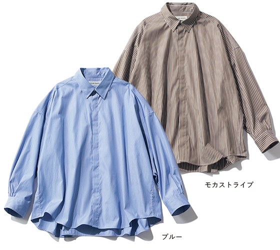 DEAR DAYS 〈ディア デイズ〉バックフレアオーバーシャツ