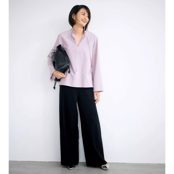 エクラプレミアム発！優美なセミワイドパンツ誕生【50代 パンツ】