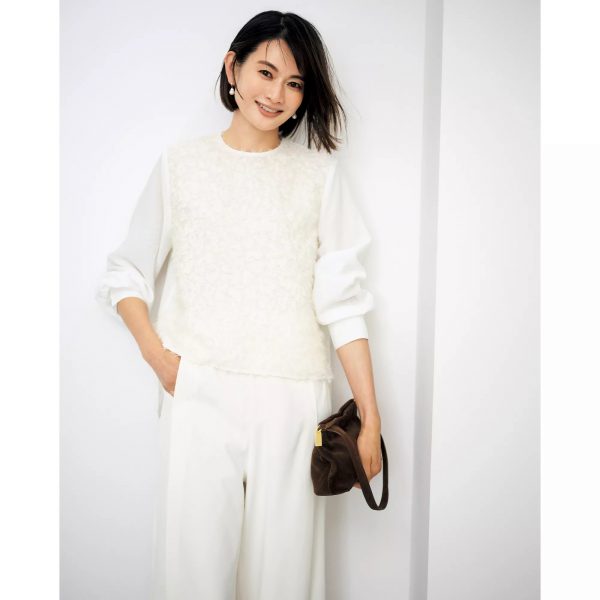 エクラプレミアム発！優美なセミワイドパンツ誕生【50代 パンツ】