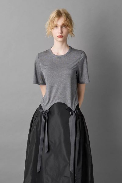 SIMONE ROCHAEASY SHORT SLEEVE T－SHIRT W／ BOW TAILS￥44,000