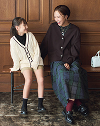 エトワールケーブルニットカーディガン＆スーパーファインスムースショートカーディガン