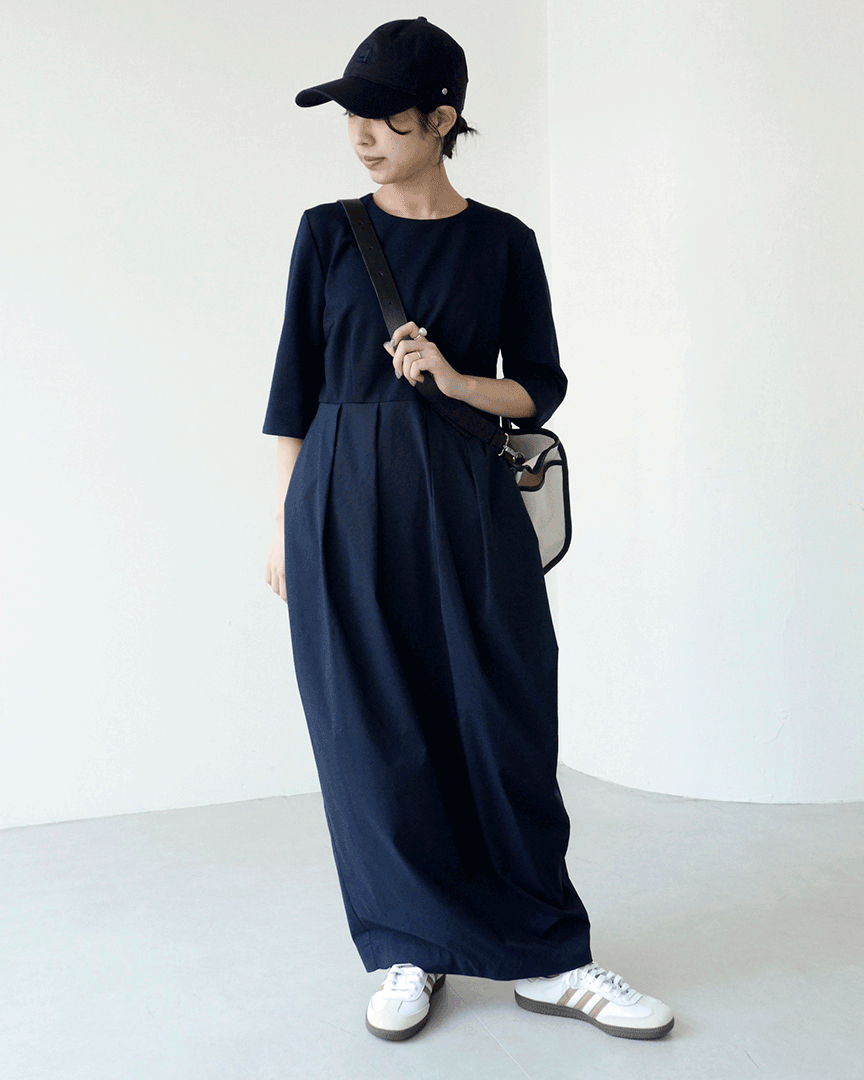 スタッフがリアルに着てみました！高橋夏果さんコラボ「撥水スマートコクーンドレス」【12closet】