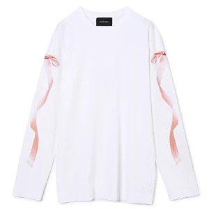 SIMONE ROCHARIBBON BOW TAIL PRINT LONG SLEEVE T－SHIRT￥39,600