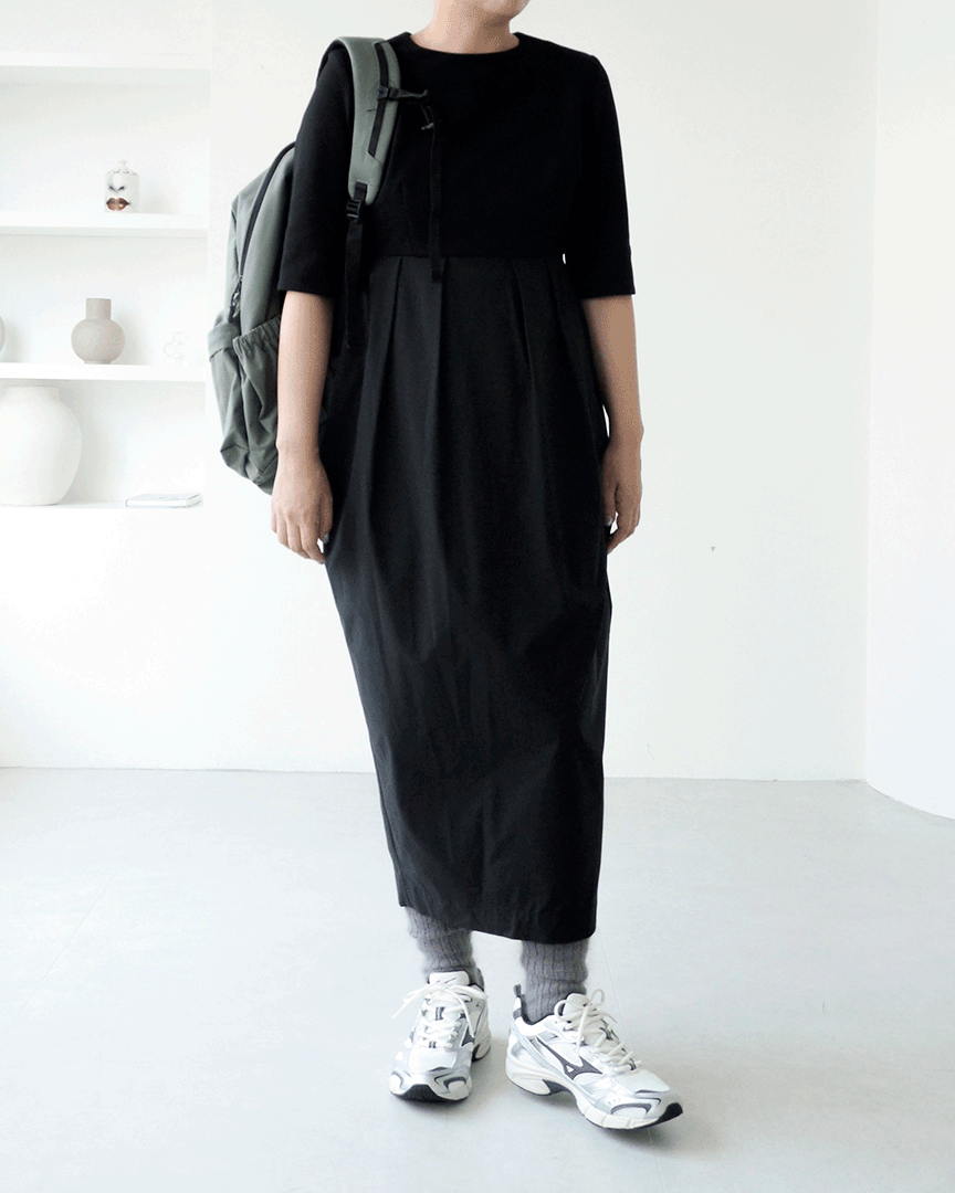 スタッフがリアルに着てみました！高橋夏果さんコラボ「撥水スマートコクーンドレス」【12closet】