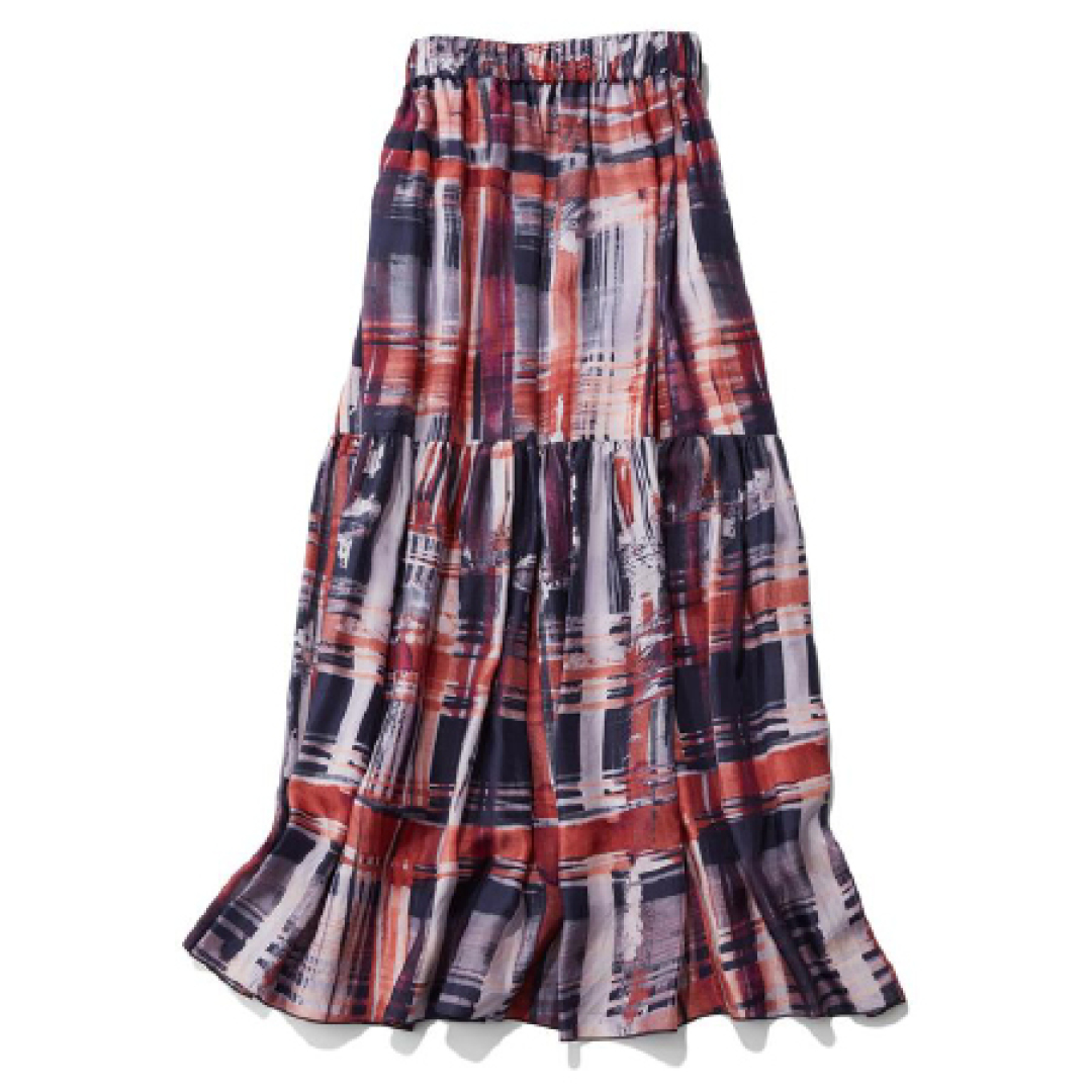 サクラ BRUSH PAINTING PLAID スカート