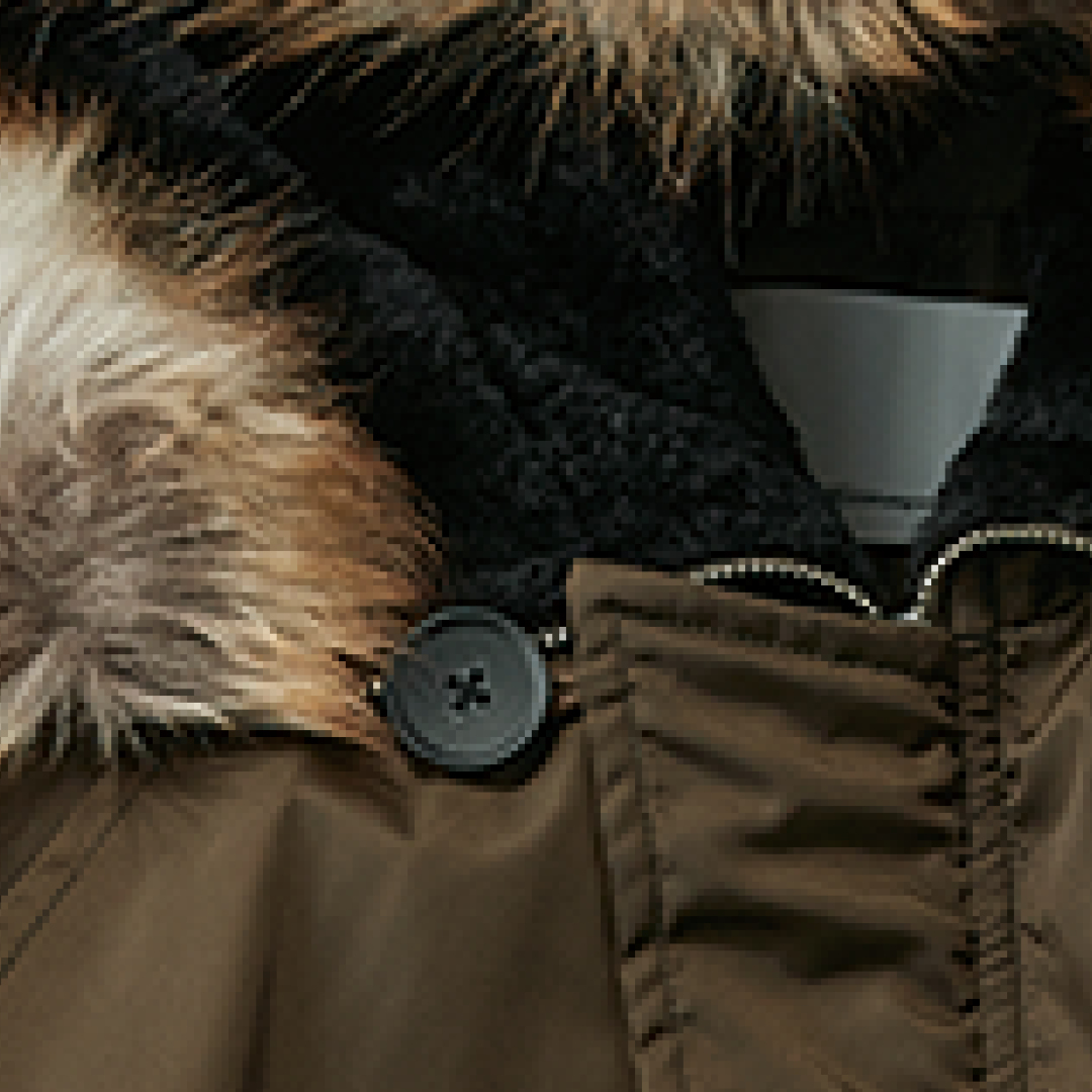 ティッカのロングN2Bジャケット Fabric　feel