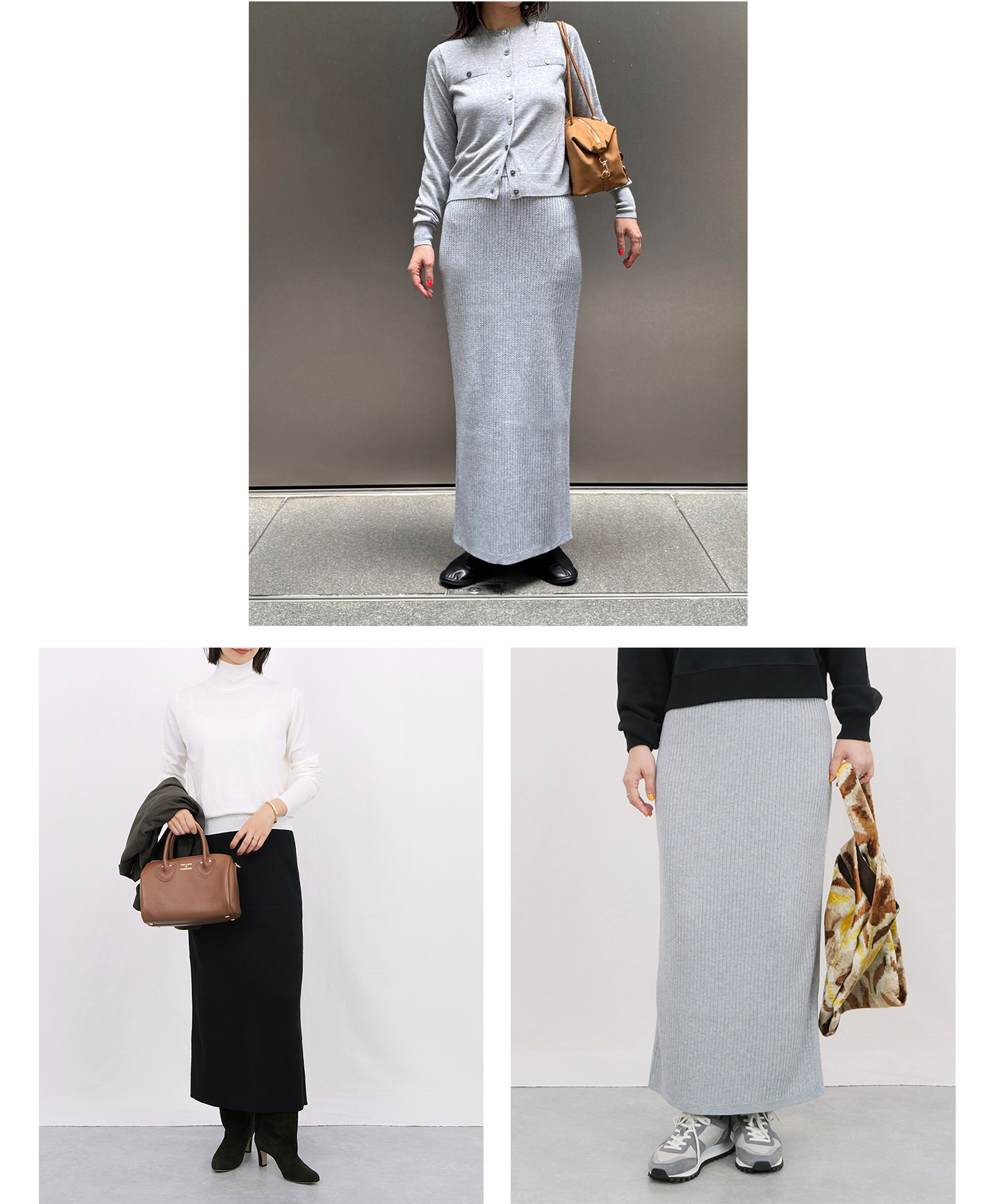 M7days細見えリブニットスカート