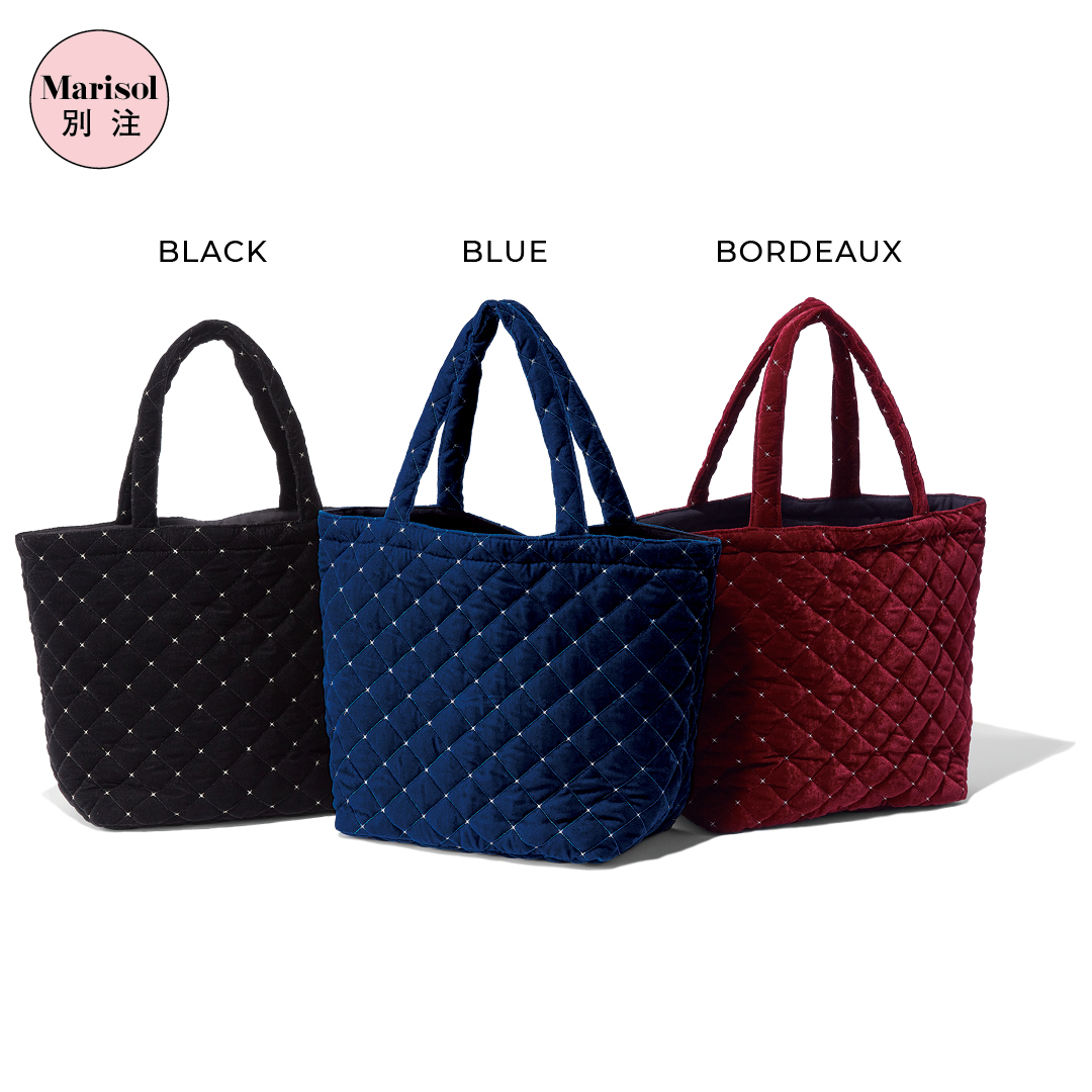 マリュスの【Marisol別注】Velvet quilting tote for Marisol