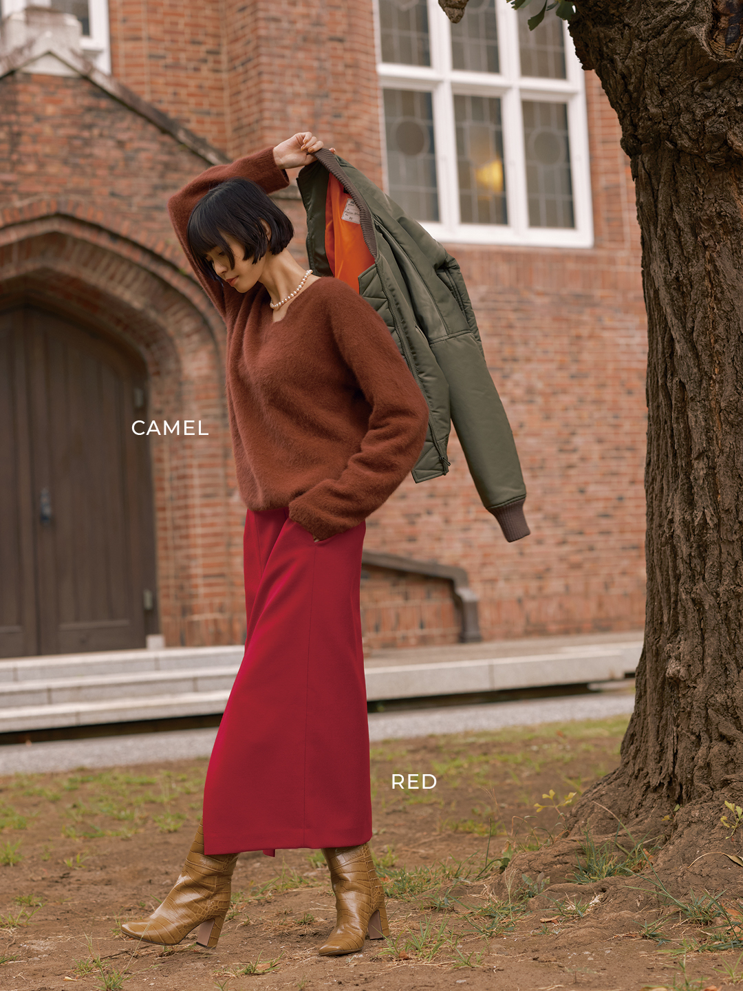 エムセブンデイズの【辻 直子さんコラボ】フロントスリットIラインスカート4